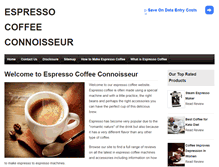 Tablet Screenshot of espressocoffeeconnoisseur.com